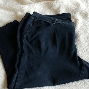 Jeans faded black. Looks almost indigo.